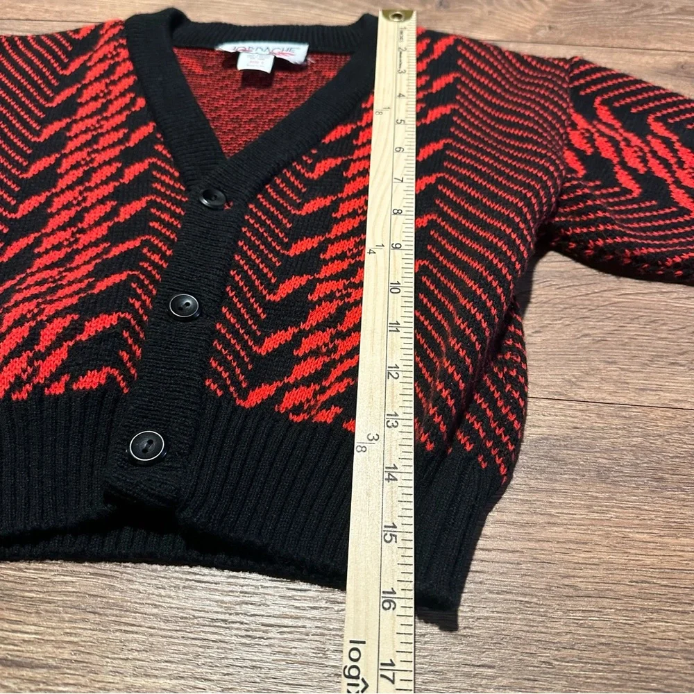 Vintage Jordache‎ Zebra Print Knit Cardigan Size 5T